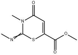 3,4-Dihydro-3-methyl-2-(methylimino)-4-oxo-2H-1,3-thiazine-6-carboxylic acid methyl ester