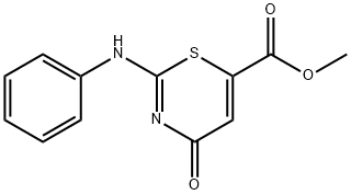 3,4-Dihydro-4-oxo-2-(phenylimino)-2H-1,3-thiazine-6-carboxylic acid methyl ester