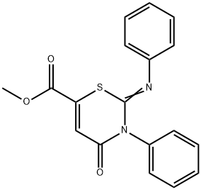 3,4-Dihydro-4-oxo-3-phenyl-2-phenylimino-2H-1,3-thiazine-6-carboxylic acid methyl ester