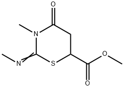 3,4,5,6-Tetrahydro-3-methyl-2-(methylimino)-4-oxo-2H-1,3-thiazine-6-carboxylic acid methyl ester