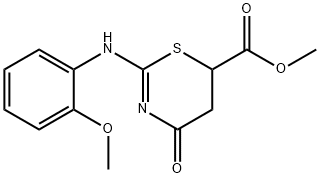 Tetrahydro-2-[(o-methoxyphenyl)imino]-4-oxo-2H-1,3-thiazine-6-carboxylic acid methyl ester