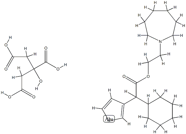 2-(hexahydro-1H-azepin-1-yl)ethyl alpha-cyclohexylthiophene-3-acetate, compound with citric acid (1:1)