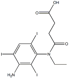 succinic acid mono-3-amino-2,4,6-triiodo-N-ethylanilide