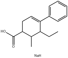 Ethyl-6-methyl-4-phenyl-3-cyclohexene-1-carboxylic acid sodium salt, 5-:(Carboxylic acid sodium salt)
