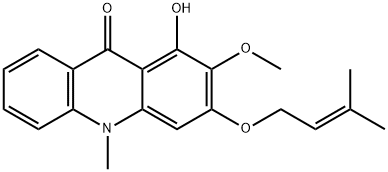 1-Hydroxy-2-methoxy-10-methyl-3-[(3-methyl-2-butenyl)oxy]acridin-9(10H)-one