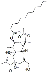(1aR)-1,1aα,1bβ,4,4a,7aα,7b,8,9,9a-Decahydro-3-hydroxymethyl-5-oxo-1,1,6,8α-tetramethyl-5H-cyclopropa[3,4]benz[1,2-e]azulene-4aβ,7bα,9α,9aβ-tetrol 9-acetate 9a-laurate