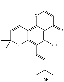 5-Hydroxy-6-[(E)-3-hydroxy-3-methyl-1-butenyl]-2,8,8-trimethyl-4H,8H-benzo[1,2-b:3,4-b']dipyran-4-one