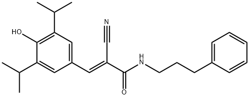(E)-2-氰基-3-(4-羟基-3,5-二异丙苯基)-N-(3-苯基丙基)丙烯酰胺