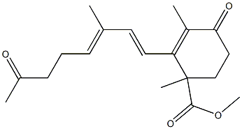 2-Cyclohexene-1-carboxylic acid, 1,3-dimethyl-2-(3-methyl-7-oxo-1,3-oc tadienyl)-4-oxo-, methyl ester, (+)-