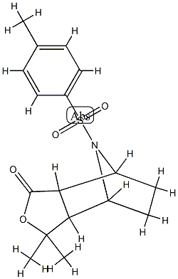 3a,4,5,6,7,7a-Hexahydro-4,7-epimino-3,3-dimethyl-8-[(4-methylphenyl)sulfonyl]isobenzofuran-1(3H)-one