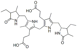 3-[2-[[3-(2-carboxyethyl)-5-[(3-ethyl-4-methyl-5-oxo-pyrrolidin-2-yl)methyl]-4-methyl-1H-pyrrol-2-yl]methyl]-5-[(4-ethyl-3-methyl-5-oxo-pyrrolidin-2-yl)methyl]-4-methyl-1H-pyrrol-3-yl]propanoic acid