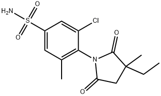 3-Chloro-4-(3-ethyl-3-methyl-2,5-dioxo-1-pyrrolidinyl)-5-methylbenzene-1-sulfonamide