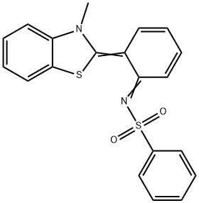 (NZ)-N-[(6Z)-6-(3-methylbenzothiazol-2-ylidene)-1-cyclohexa-2,4-dienyl idene]benzenesulfonamide