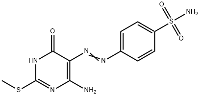 4-[2-(4-amino-2-methylsulfanyl-6-oxo-pyrimidin-5-ylidene)hydrazinyl]benzenesulfonamide