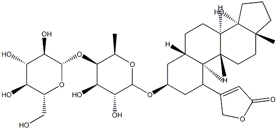 3β-[(4-O-β-D-Glucopyranosyl-6-deoxy-β-D-galactopyranosyl)oxy]-14-hydroxy-5α-card-20(22)-enolide