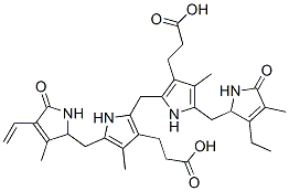 3-[2-[[3-(2-carboxyethyl)-5-[(4-ethenyl-3-methyl-5-oxo-1,2-dihydropyrrol-2-yl)methyl]-4-methyl-1H-pyrrol-2-yl]methyl]-5-[(3-ethyl-4-methyl-5-oxo-1,2-dihydropyrrol-2-yl)methyl]-4-methyl-1H-pyrrol-3-yl]propanoic acid