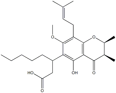(2S,βR)-3,4-Dihydro-5-hydroxy-7-methoxy-2,3β-dimethyl-8-(3-methyl-2-butenyl)-4-oxo-β-pentyl-2H-1-benzopyran-6-propionic acid