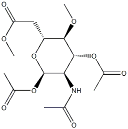 2-Acetylamino-4-O-methyl-2-deoxy-α-D-galactopyranose 1,3,6-triacetate