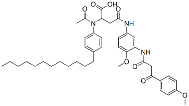 2-[acetyl(4-dodecylphenyl)amino]-4-[[4-methoxy-3-[[3-(4-methoxyphenyl)-1,3-dioxopropyl]amino]phenyl]amino]-4-oxobutyric acid