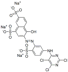 4-Hydroxy-3-[[2-sulfo-5-[(2,5,6-trichloro-4-pyrimidinyl)amino]phenyl]azo]-1,7-naphthalenedisulfonic acid trisodium salt