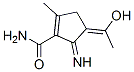 1-Cyclopentene-1-carboxamide,  4-(1-hydroxyethylidene)-5-imino-2-methyl-