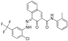 (4Z)-4-[[2-chloro-5-(trifluoromethyl)phenyl]hydrazinylidene]-N-(2-meth ylphenyl)-3-oxo-naphthalene-2-carboxamide