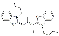 3-butyl-2-[3-(3-butyl-(3H)-benzothiazol-2-ylidene)-2-methylpropen-1-yl]benzothiazolium iodide