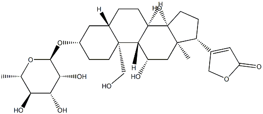 3β-[(6-Deoxy-α-L-mannopyranosyl)oxy]-11β,14,19-trihydroxy-5α-card-20(22)-enolide
