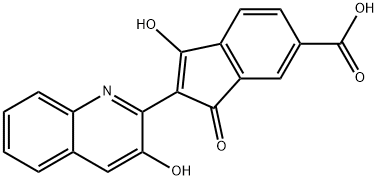 3-hydroxy-2-(3-hydroxy-2-quinolyl)-1-oxo-1H-indene-6-carboxylic acid