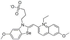 1-ethyl-6-methoxy-2-[[5-methoxy-3-(3-sulphonatopropyl)-3H-benzoselenazol-2-ylidene]methyl]quinolinium