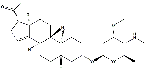 3β-[[3-O-Methyl-4-(methylamino)-2,4,6-trideoxy-β-D-ribo-hexopyranosyl]oxy]-5α-pregnan-14-en-20-one