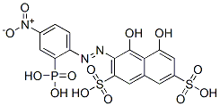 4,5-Dihydroxy-3-[(4-nitro-2-phosphonophenyl)azo]-2,7-naphthalenedisulfonic acid