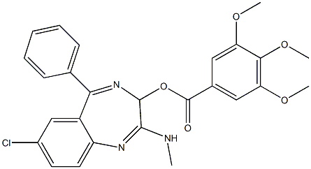 7-Chloro-2-(methylamino)-5-phenyl-3H-1,4-benzodiazepin-3-yl=3,4,5-trimethoxybenzoate