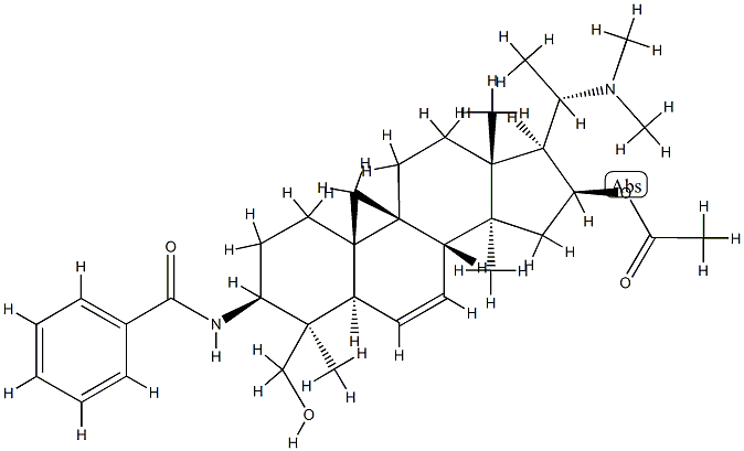 N-[(20S)-16β-Acetoxy-20-(dimethylamino)-4β-(hydroxymethyl)-4,14-dimethyl-9,19-cyclo-5α-pregn-6-en-3β-yl]benzamide