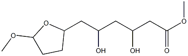β,δ-Dihydroxy-5-methoxy-2,3,4,5-tetrahydro-2-furanhexanoic acid methyl ester