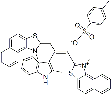 1-methyl-2-[2-(2-methylindol-3-yl)-3-(1-methylnaphtho[1,2-d]thiazolin-2-ylidene)propenyl]naphtho[1,2-d]thiazolium p-toluenesulphonate