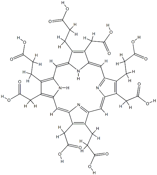 3,8,13,17-tetrakis(carboxymethyl)porphyrin-2,7,12,18-tetrapropanoic acid