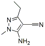 Pyrazole-4-carbonitrile, 5-amino-3-ethyl-1-methyl- (8CI)