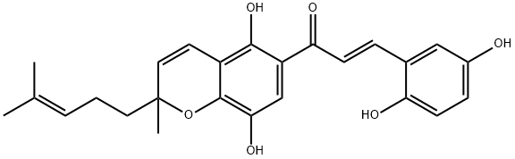 5,8-Dihydroxy-6-[(E)-3-(2,5-dihydroxyphenyl)-1-oxo-2-propenyl]-2-methyl-2-(4-methyl-3-pentenyl)-2H-1-benzopyran
