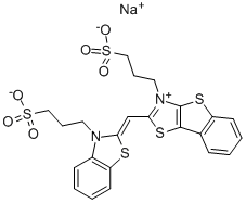 SODIUM 3-(2-([3-(3-SULFONATOPROPYL)-1,3-BENZOTHIAZOL-2(3H)-YLIDENE]METHYL)[1]BENZOTHIENO[2,3-D][1,3]THIAZOL-3-IUM-3-YL)-1-PROPANESULFONATE