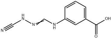 Benzoic acid, 3-[[(cyanoamino)iminomethyl]amino]- (9CI)