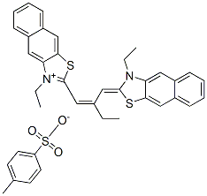3-ethyl-2-[2-[(3-ethylnaphtho[2,3-d]thiazolin-2-ylidene)methyl]-1-butenyl]naphtho[2,3-d]thiazolium p-toluenesulphonate