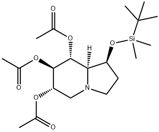 6,7,8-Indolizinetriol, 1-(1,1-dimethylethyl)dimethylsilyloxyoctahydro-, triacetate (ester), 1S-(1.alpha.,6.beta.,7.alpha.,8.beta.,8a.beta.)-
