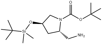 (2S,4R)-叔-丁基 2-(氨基甲基)-4-((叔-丁基二甲基甲硅烷基)氧代)吡咯烷-1-甲酸基酯