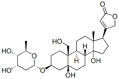(3beta,5beta)-3-[(2,6-dideoxy-beta-D-ribo-hexopyranosyl)oxy]-5,14,19-trihydroxycard-20(22)-enolide