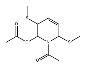 1-Acetyl-1,2,3,6-tetrahydro-3,6-bis(methylthio)-2-pyridinol acetate