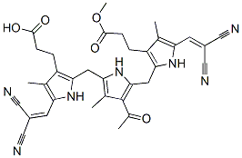 2,2'-[(3-Acetyl-4-methyl-1H-pyrrole-2,5-diyl)dimethylene]bis[5-(2,2-dicyanovinyl)-4-methyl-1H-pyrrole-3-propionic acid methyl] ester
