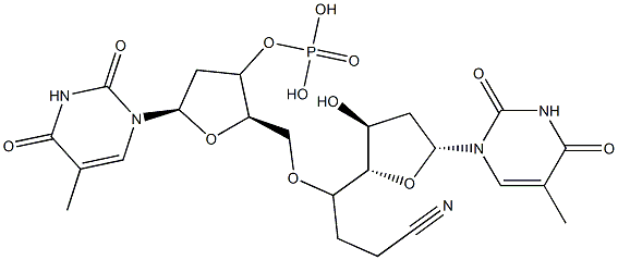 thymidylyl-(3'-5')-thymidine cyanoethyl phosphotriester
