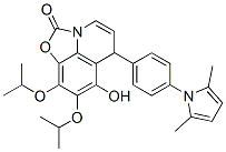 2H,6H-Oxazolo[5,4,3-ij]quinolin-2-one,  6-[4-(2,5-dimethyl-1H-pyrrol-1-yl)phenyl]-7-hydroxy-8,9-bis(1-methylethoxy)-  (9CI)