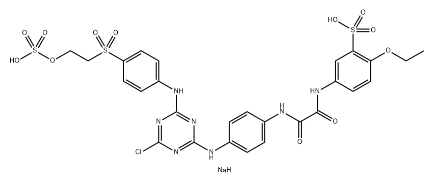 Benzenesulfonic acid, 5-4-4-chloro-6-4-2-(sulfooxy)ethylsulfonylphenylamino-1,3,5-triazin-2-ylaminophenylaminooxoacetylamino-2-ethoxy-, disodium salt